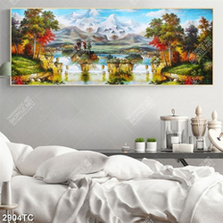 Tranh khổ ngang phong cảnh sơn dầu đẹp