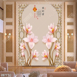 Tranh lụa 3D hoa mộc lan