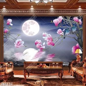 Tranh ánh trăng và hoa mộc lan