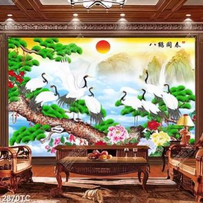 Tranh cây tùng và đàn hạc