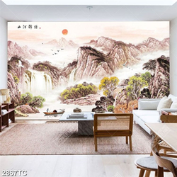 Tranh sơn thủy in tường đẹp