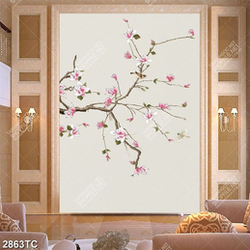 Tranh hoa mộc lan dán tường