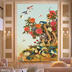 Tranh cây hoa mẫu đơn