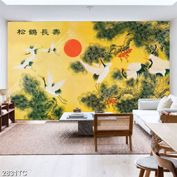 Tranh sơn dầu chim hạc