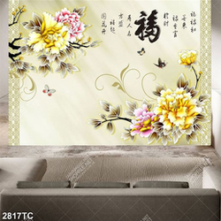 Tranh hoa mẫu đơn tài lộc