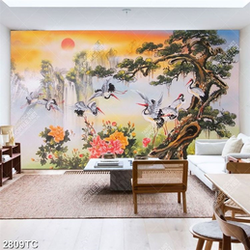 Tranh sơn dầu đàn chim Hạc