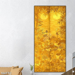 Tranh trúc chỉ 3d ánh trăng chiếu trên đầm sen