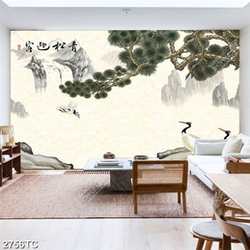 Tranh chim Hạc và cây Tùng