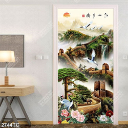 Tranh vạn lý trường thành và chim hạc