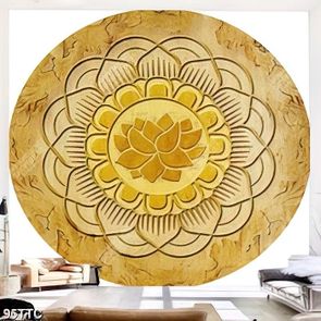 Tranh trúc chỉ trang trí họa tiết bông hoa sen