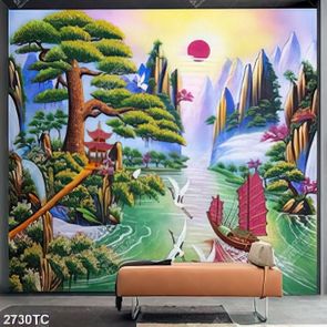 Tranh sơn dầu thuận buồm xuôi gió in tranh thuê