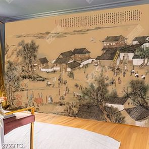 Tranh làng quê cổ xưa