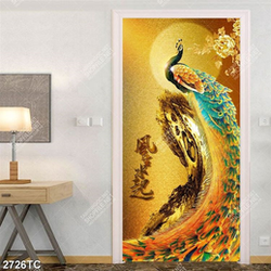 Tranh tài lộc chim công vàng