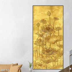 Tranh trúc chỉ 3d những bông sen vươn dài