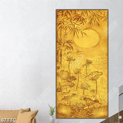 Tranh trúc chỉ trang trí ánh trăng bên hàng tre