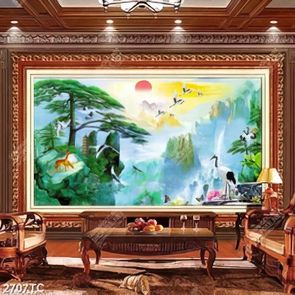 Tranh phong thủy và chim hạc