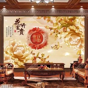 Tranh giả ngọc hoa mẫu đơn