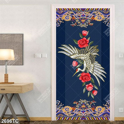 Tranh chim Hạc và hoa hồng