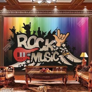 Tranh Rock music trang trí quán bar