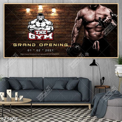 Tranh dán tường phòng tập gym siêu nét