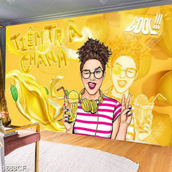 Tranh treo tường quán trà chanh