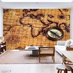 Tranh bản đồ thế giới dán tường nghệ thuật