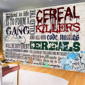 Tranh graffiti nghệ thuật dán tường đẹp