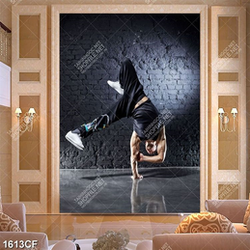 Tranh boy nhảy hip hop in trang trí phòng tập nhảy