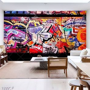 Tranh Dán Tường Kiểu Graffiti Hip Hop Cho Tiệm Net, Quán Cafe