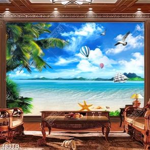 Tranh bãi biển đẹp nhất in uv