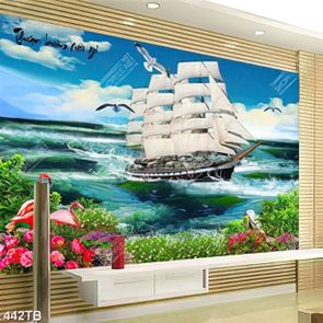 Tranh gắn tường thuận buồm xuôi gió chất lượng cao in uv