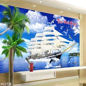 Tranh thuận buồm xuôi gió file gốc