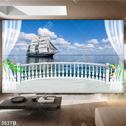 Tranh ban công trên biển chất lượng cao