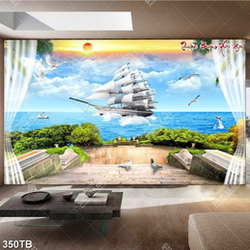 Tranh biển thuận buồm xui gió chất lượng cao