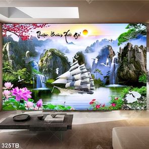 Tranh phong thủy thuận buồm xuôi gió file gốc