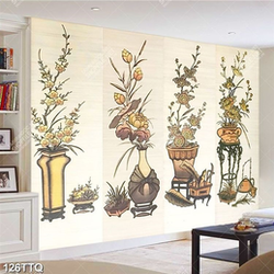 Tranh tứ quý nghệ thuật những bình hoa đẹp thơm ngát