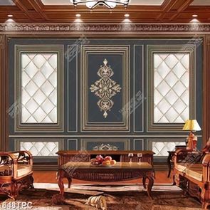 Tranh phào chỉ in 3d những họa tiết đính ngọc trai trên tường