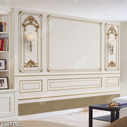 Tranh phào chỉ 8d hai chiếc bóng đèn trên bức tường trắng