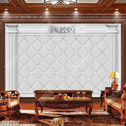 Tranh phào chỉ trang trí những hình thoi trắng dính ngọc trai