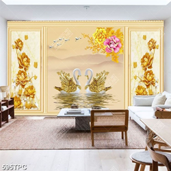 Tranh phào chỉ 8d đôi thiên nga vang bên đàn cò trắng Tranh phào chỉ 8d đôi thiên nga vang bên đàn cò trắng