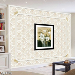 Tranh phào chỉ psd lọ hoa thủy tinh trang trí phòng khách