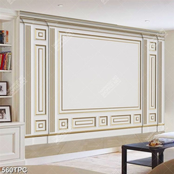 Decor tranh phào chỉ tường xám trắng phong cách cổ điển