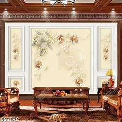 Tranh phào chỉ nghệ thuật những bông hoa giả ngọc bích