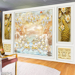 Tranh phào chỉ nghệ thuật đôi tuần lộc và những viên ngọc