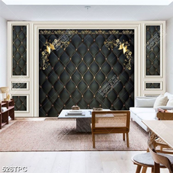 Tranh phào chỉ nghệ thuật những hình thoi trên nền màu đen