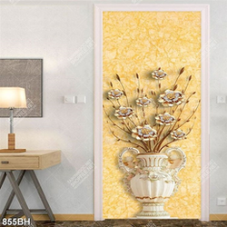 Tranh bình hoa 3d những bông hoa hồng dáp vàng tinh xảo