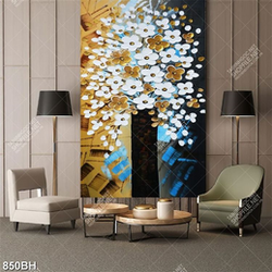 Tranh bình hoa psd những bông hoa anh đào trắng tinh khôi