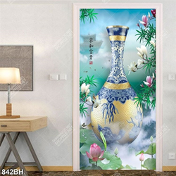 Tranh bình hoa trang trí chiếc bình gốm trên hồ sen trong đêm Tranh bình hoa trang trí chiếc bình gốm trên hồ sen trong đêm