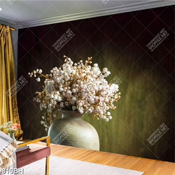 Tranh bình hoa in canvas những nhành hoa trắng trong bình