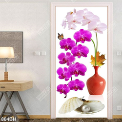 Tranh bình hoa nghệ thuật những nhành hoa phong lan tím